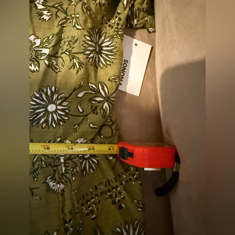 Sonoma Sage Green Floral Print Dress - Picture 8 of 8